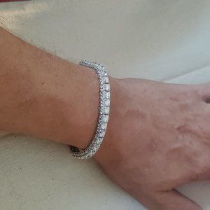 18k white gold tennis bracelet